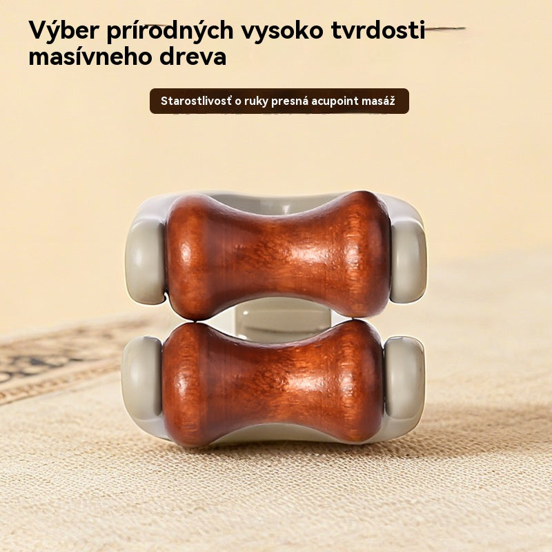 🌿 Masážny prístroj na prsty z masívneho dreva: Valčeky z prírodného dreva pomáhajú odblokovať kĺbové meridiány a zmierniť únavu rúk. 🌿