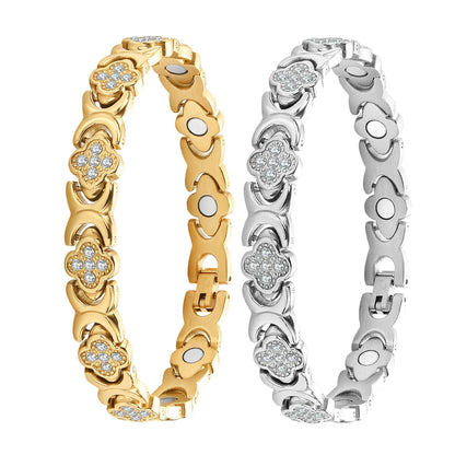 Magnetický náramok Clover Diamond - Objavte svoje tajomstvo úľavy od stresu, magnetické posilnenie wellness