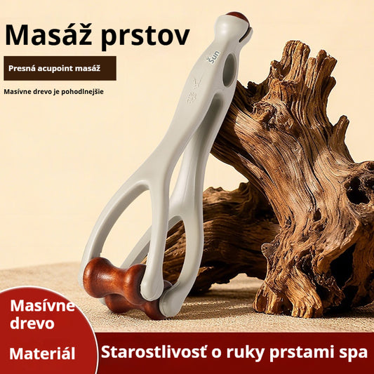 🌿 Masážny prístroj na prsty z masívneho dreva: Valčeky z prírodného dreva pomáhajú odblokovať kĺbové meridiány a zmierniť únavu rúk. 🌿
