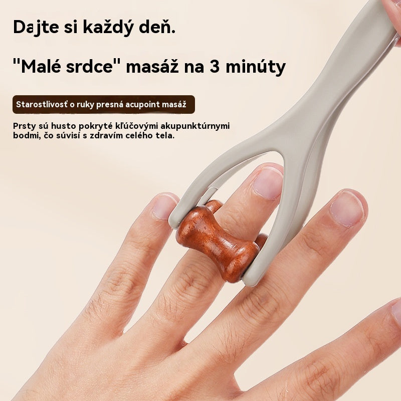 🌿 Masážny prístroj na prsty z masívneho dreva: Valčeky z prírodného dreva pomáhajú odblokovať kĺbové meridiány a zmierniť únavu rúk. 🌿
