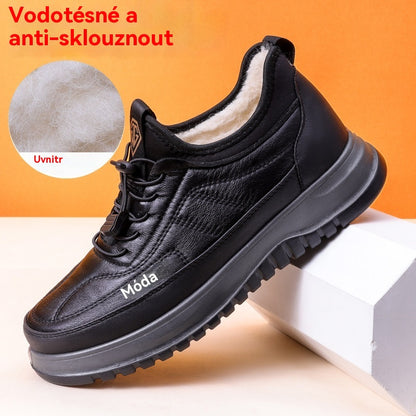 🏆Kúp 1, získaj 1 zadarmo🔥【39-45】2025 Pánska zimná ležérna športová obuv, pravá koža, vodeodolná, s mäkkou podrážkou a zamatom, nová