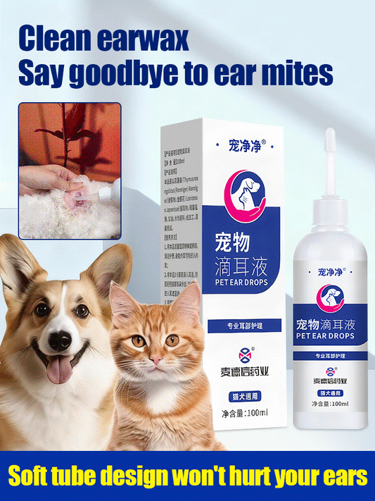 🐶🐱 Univerzálne ušné kvapky pre mačky a psy - Odstraňujú ušné roztoče, čistia uši, potláčajú rast baktérií a eliminujú zápach