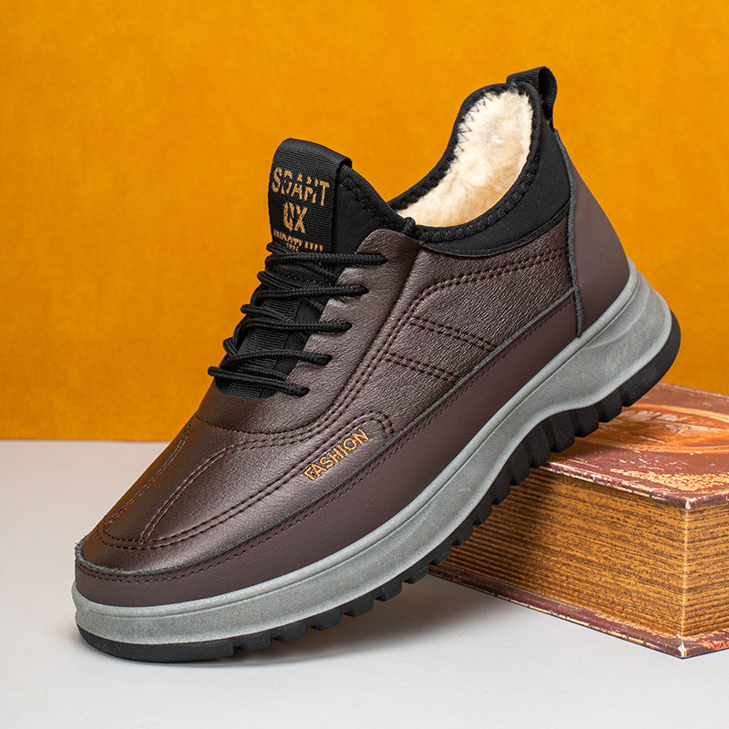 🏆Kúp 1, získaj 1 zadarmo🔥【39-45】2025 Pánska zimná ležérna športová obuv, pravá koža, vodeodolná, s mäkkou podrážkou a zamatom, nová