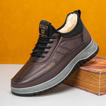 🏆Kúp 1, získaj 1 zadarmo🔥【39-45】2025 Pánska zimná ležérna športová obuv, pravá koža, vodeodolná, s mäkkou podrážkou a zamatom, nová