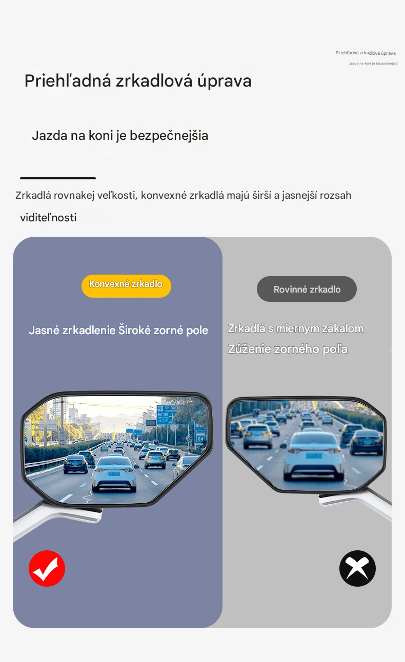 🔥【🔥Časovo obmedzená akcia】🏍️Nastaviteľné HD motocyklové spätné zrkadlo