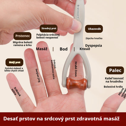 🌿 Masážny prístroj na prsty z masívneho dreva: Valčeky z prírodného dreva pomáhajú odblokovať kĺbové meridiány a zmierniť únavu rúk. 🌿