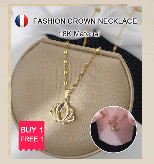 【Kúp jeden a jeden zadarmo】Módny všestranný svetlý luxusný prívesok s korunou